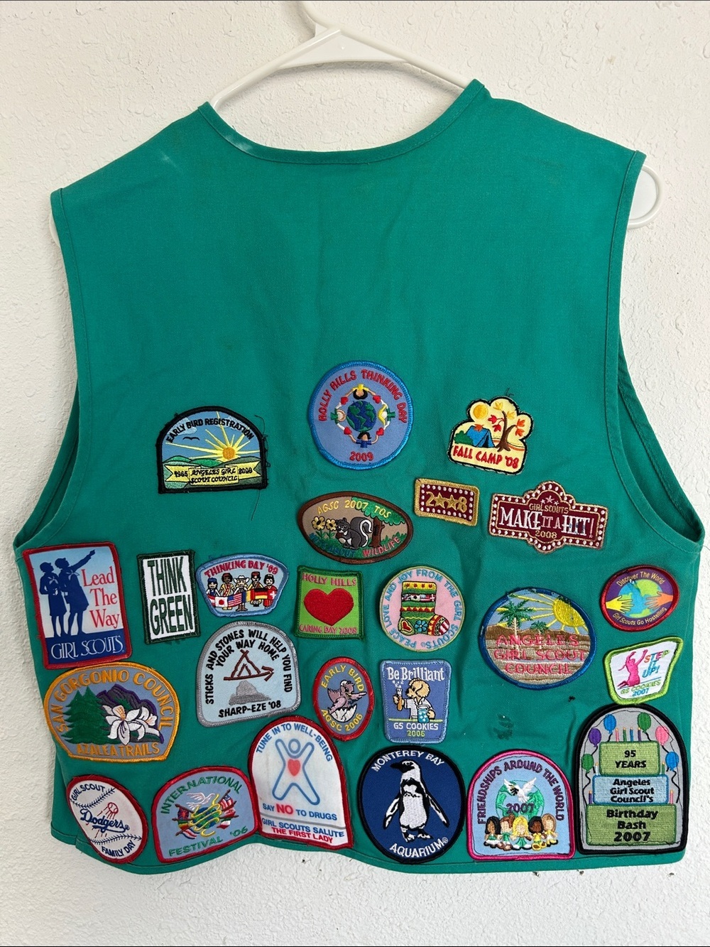 Girl Scouts Green Patches Vest